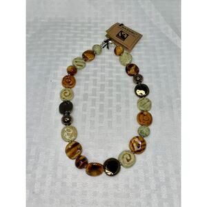 Kazuri Kenya Hand Crafted "NATE" Fair Trade 24" Beaded Statement Necklace NWT